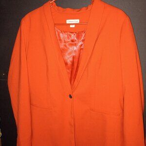 Coldwater Creek orange blazer size medium 19in pit to pit x 28in long